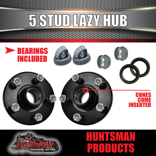 HT HOLDEN LAZY TRAILER HUBS 5/108 PCD & S/L BEARINGS