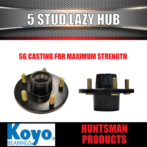 2X 5 Stud Trailer Lazy Hubs Suit HT Holden 5/108 PCD & S/L (Ford) Koyo Bearings