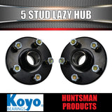 2X 5 Stud Trailer Lazy Hubs Suit HQ 5/120.65 PCD & S/L (Ford) Koyo Bearings