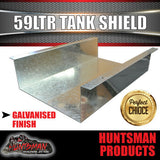 59 LITRE CARAVAN TRAILER UNDERBODY WATER TANK WITH PROTECTIVE SHIELD