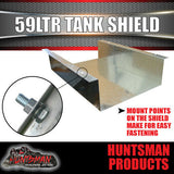 59 LITRE CARAVAN TRAILER UNDERBODY WATER TANK WITH PROTECTIVE SHIELD