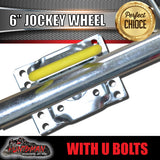 6" Trailer Caravan Swing Up Jockey Wheel & 75x50mm U bolts