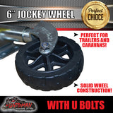 6" Trailer Caravan Swing Up Jockey Wheel & 75x50mm U bolts