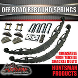 2000KG DIY Off Road Trailer Kit Outback Springs 12" Brakes Stub Axles poly Block