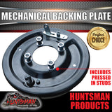 2x 9" Mechanical Drum Trailer Backing Plates With Brake Shoes. Caravan Camper