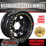 16X8 Beadlock 6 STUD BLACK STEEL WHEEL -23 OFFSET