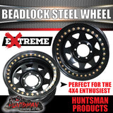 16X8 Beadlock 6 STUD BLACK STEEL WHEEL -23 OFFSET