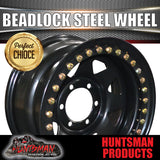 16X8 Beadlock 6 STUD BLACK STEEL WHEEL -23 OFFSET