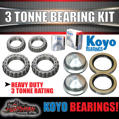 2x 3 Tonne 3000Kg Trailer Caravan Koyo Bearing Kits 30210 & 29749