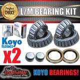 x2 Koyo Japanese LM Holden Trailer Caravan Tapered Bearing Kit 67048 & 11949