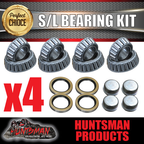 x4 (S/L) Ford Trailer Wheel Bearing Kits With Oil Seals & Dust Caps