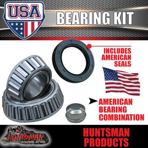 x2 American Ford Trailer Wheel Bearing Kits With Seal & Cap L68111/49 & L44610/49