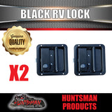 2x Black Stainless Caravan RV Motorhome Trailer Canopy Lock. Pull Down Up Handle