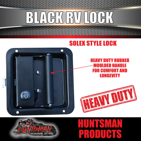 4x Black Stainless Caravan RV Motorhome Trailer Canopy Lock. Pull Down Up Handle