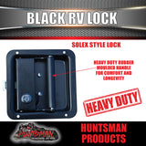 Black Stainless Caravan RV Motorhome Trailer Canopy Lock. Pull Down Up Handle