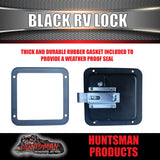 2x Black Stainless Caravan RV Motorhome Trailer Canopy Lock. Pull Down Up Handle