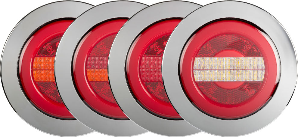 Ring Led Rear Light Roadvision LED Rear Indicator Tail Light Chrome Ring BR152ARC Recessed ...
