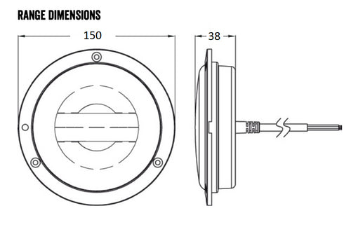 Roadvision LED Rear Combination Light Chrome Ring BR152ARRC Stop Tail Indicator