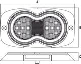 x2 Roadvision LED Rear Combination Tail Light 10-30V Stop/Tail/Ind BR800LR