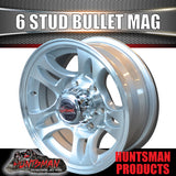 15x6 Caravan Trailer 6 Stud Bullet Alloy Mag Wheel Rim. 6/139.7 PCD