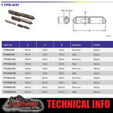 x6 100mm x 16mm Aluminium Greasable Bullet Hinges