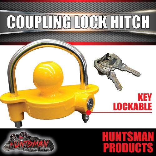 Heavy Duty Tow Ball Trailer Caravan Coupling Lock Hitch.