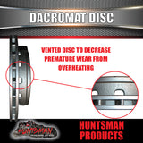 x2 Huntsman 12" Dacromet 6 Stud L/C Ventilated Boat Trailer Slip Over Discs