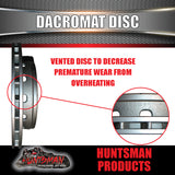 x2 Huntsman 10.9" Dacromet Finish 5 Stud Ford Ventilated Slip Over Discs
