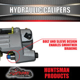 x2 Huntsman Dacromet Steel Trailer Hydraulic Disc Brake Calipers