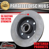 x2 12" Natural Finish 1600kg 6 Stud Parallel Trailer Discs 6/139.7 PCD. L68149