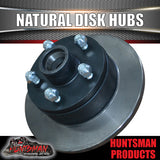 2x 10" Trailer Caravan Natural Disc Hubs HT Holden Pattern & SL Bearings 5/108