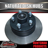 2x 10" Trailer Caravan Natural Disc Hubs Commodore Pattern & SL Bearings 5/120