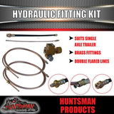 10" Boat Trailer Hydraulic Disc Brake Kit + coupling & hyd Line kit. Jap Bearing