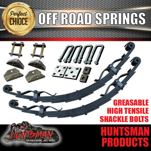 1600KG DIY Off Road Trailer Kit. Outback Springs, Electric Brakes. Electric Coupling