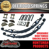 1600KG DIY Off Road Trailer Kit. Outback Springs, 10" J/Wheel, Poly Coupling