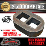 2.5" Drop axle plate suits 50mm square trailer Caravan axle. 40mm thick