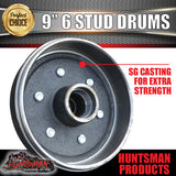 2X 9" Drums 6 Stud Landcruiser Pattern 6/139.7 PCD & LM Bearings