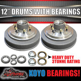 12" 3 Tonne 6 Stud Electric Trailer Brake Drums & Japanese Koyo Bearings