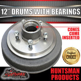 12" 3 Tonne 5 Stud Suit Ford F100 F150 Electric Trailer Brake Drums & Bearings