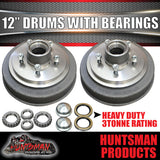12" 3 Tonne 5 Stud Suit Ford F100 F150 Electric Trailer Brake Drums & Bearings