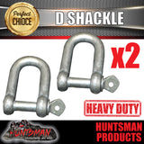 2X 10MM glavanised D Shackle. BOAT TRAILER CARAVAN TOW BAR