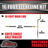 16FT HYDRAULIC DISC & DRUM BRAKE FLEXI HOSE LINE KIT