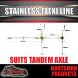 TANDEM HYDRAULIC BRAKE STAINLESS STEEL BRAIDED LINE KIT BOAT CARAVAN TRAILER