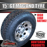 15" GT 6 Stud 15x8" Mag Wheel & 235/75R15 L/T 10 Ply Tyre. 235 75 15