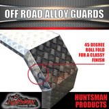 TANDEM 330MM WIDE TRAILER GUARDS - OFF ROAD  - ALLOY CHEQUER - SLIPPER SPRINGS