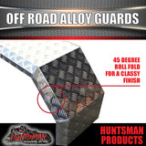 TANDEM 330MM WIDE TRAILER GUARDS - OFF ROAD - ALLOY CHEQUER - R/ROLLER SPRINGS