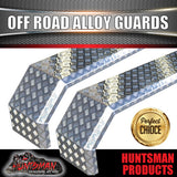 TANDEM 330MM WIDE TRAILER GUARDS - OFF ROAD  - ALLOY CHEQUER - SLIPPER SPRINGS