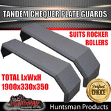 TANDEM 330MM GUARDS - OFF ROAD - CHEQUER PLATE - ROCKER ROLLER SPRINGS