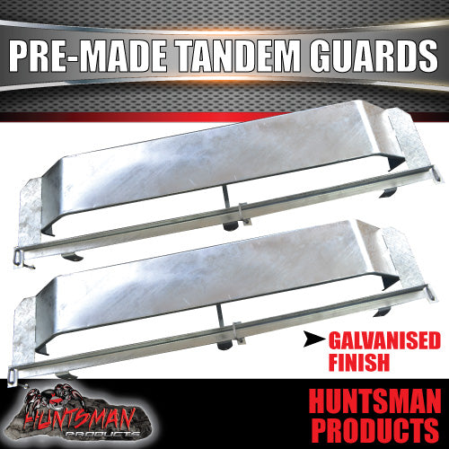 Pre Made Tandem Galvanised Boat Trailer Guards & Rails with Rocker Roller Hanger Set