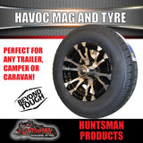 15" 6 Stud Trailer Caravan Havoc Alloy Rim & 225/70R15C Tyre. 225 70 15